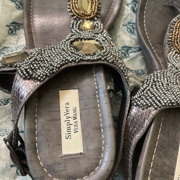 Simply Vera Vera Wang Beaded Thong Sandals – Boho Glam Vibes - Picture 2 of 4